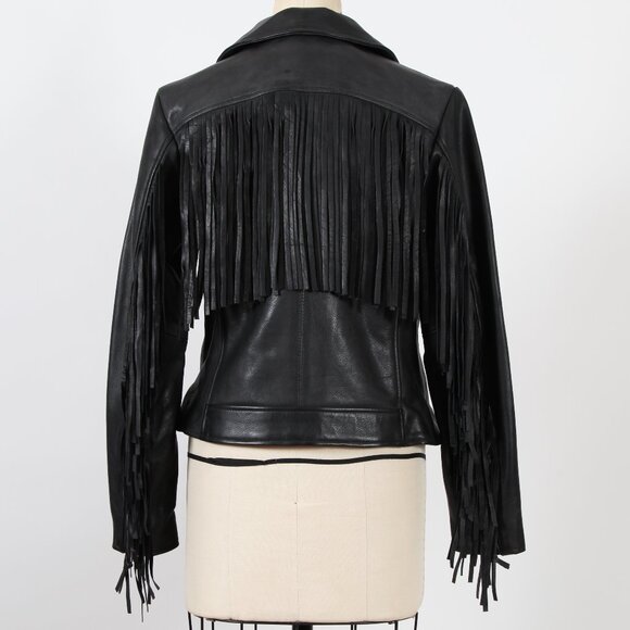 Whet Blu Daisy Black Leather Jacket - Picture 2 of 3